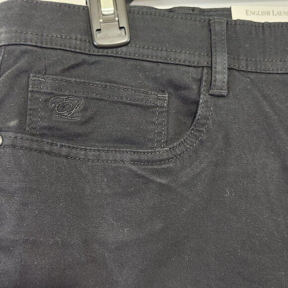 English Laundry Men's Size 38x30 Black 5 Pocket Straight Fit Cotton Blend Pants - Picture 5 of 15